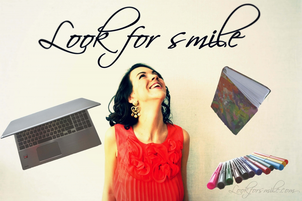 look for smile - computer, planner, felt-tip pen