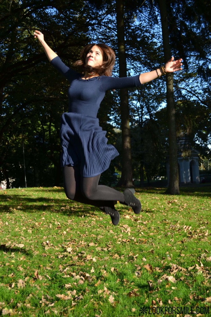 dark blue dress, outfit - blog - Lookforsmile.com