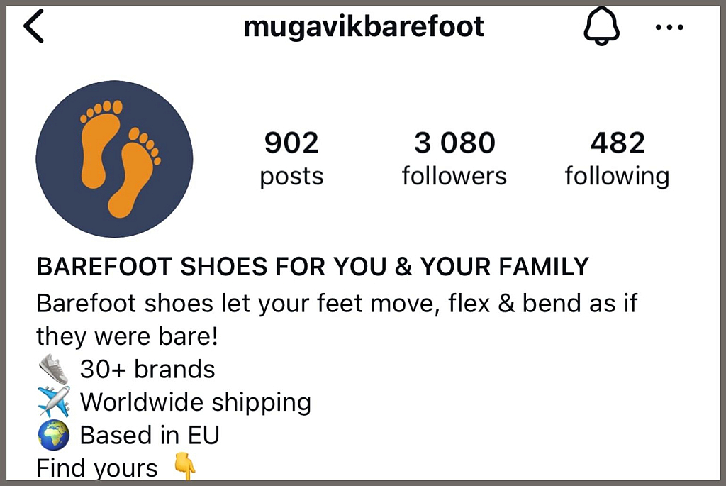 Mugavik Barefoot shoe store Instagram - Barefoot Shoes for wide feet - Lookforsmile.com