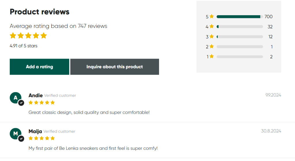 Barefoot shoes review - screenshot from BeLenka website showing BeLenka Prime 2.0 white sneakers reviews overview - Lookforsmile.com
